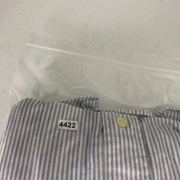 Buffalo Jackson Trading Striped Button Down Shirt Mens Small Blue Elbow Patches - Picture 7 of 7